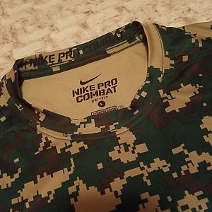Nike Pro Combat camo dri-fit shirt
